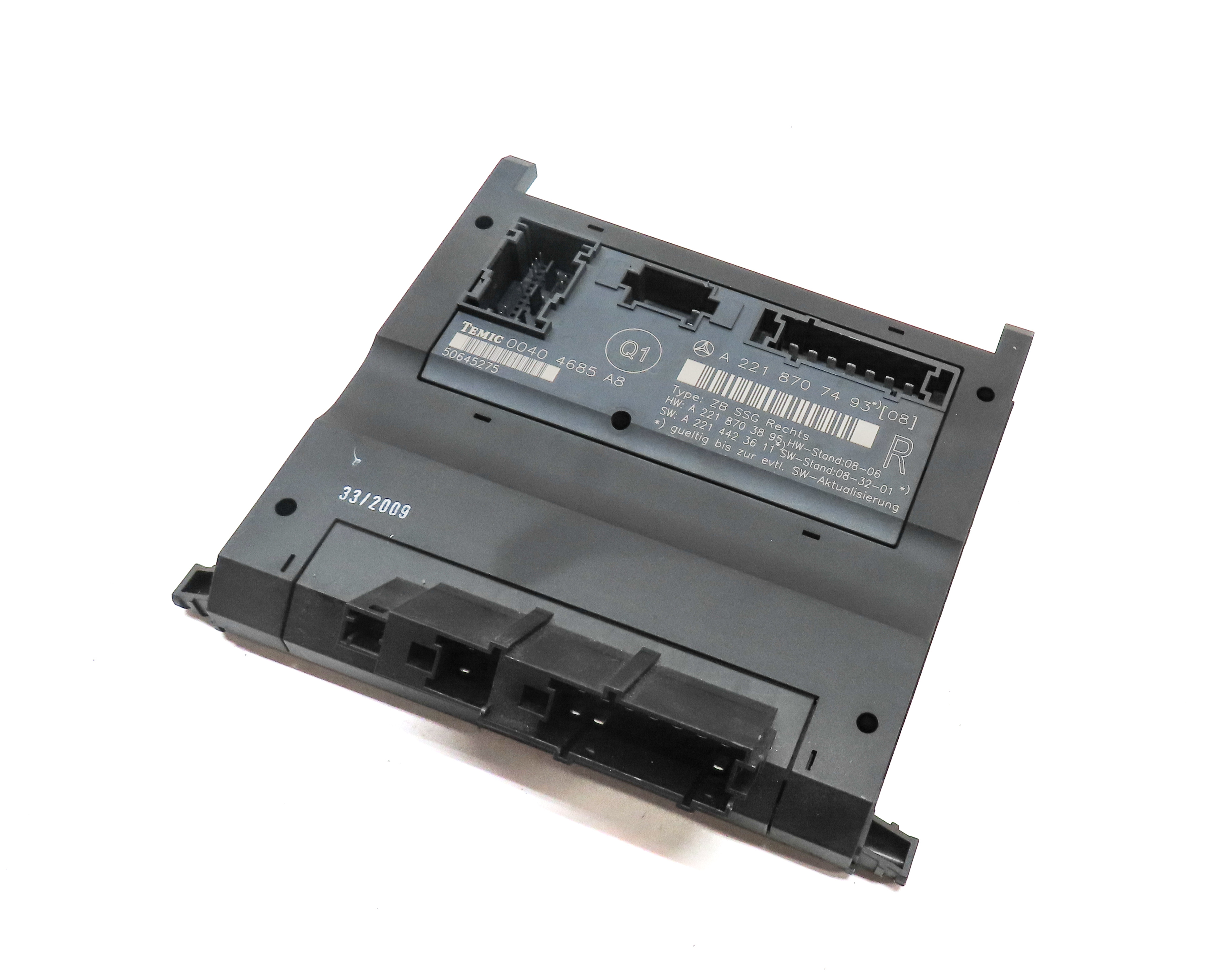 2010 MERCEDES S400 (W221) FRONT RIGHT PASSENGER SEAT CONTOUR CONTROL MODULE — exact item pictured